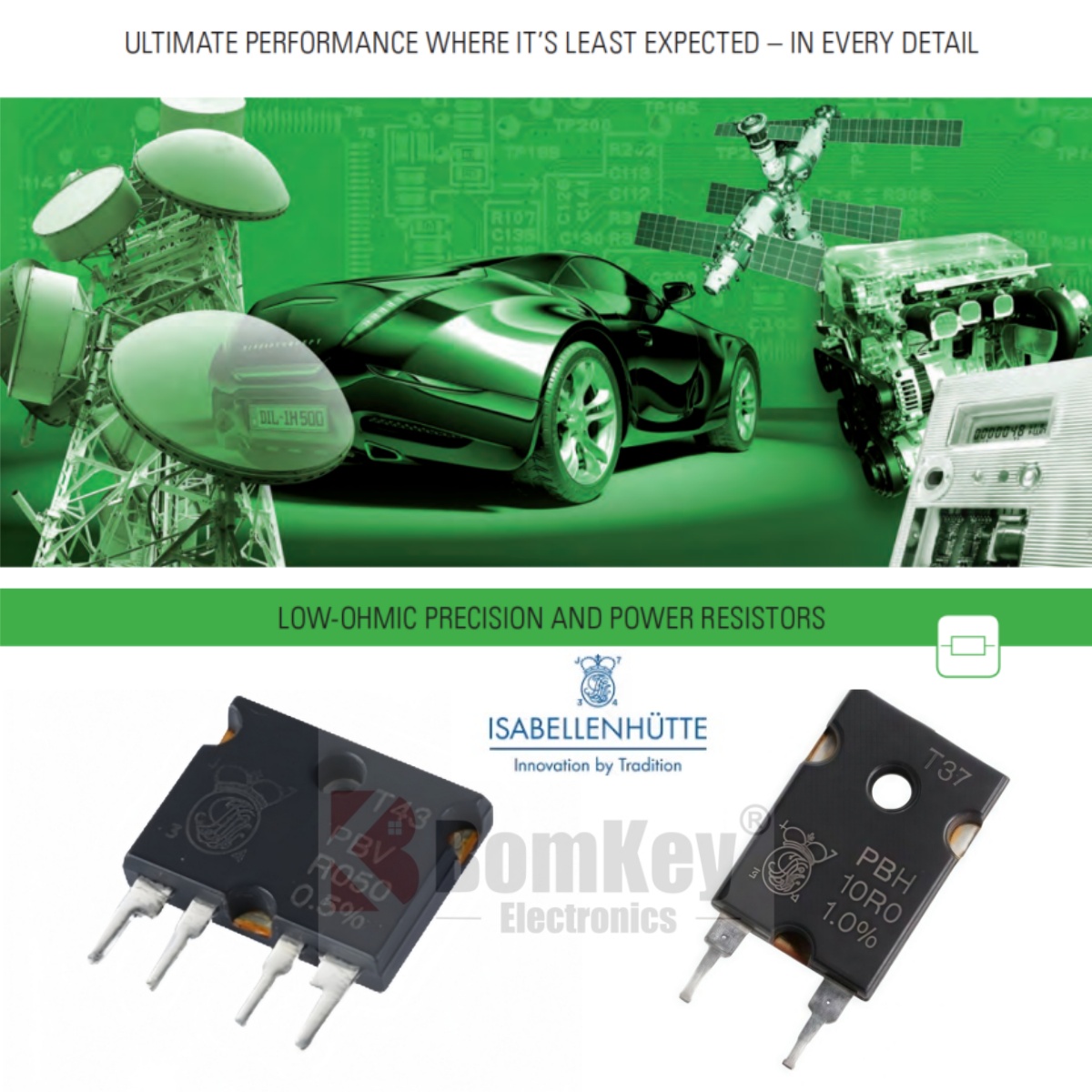 ISABELLENHUETTE PBH VS PBV Series Power Resistors Spec Sheet Comparison