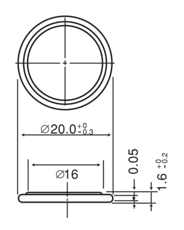cr2016 dimensions